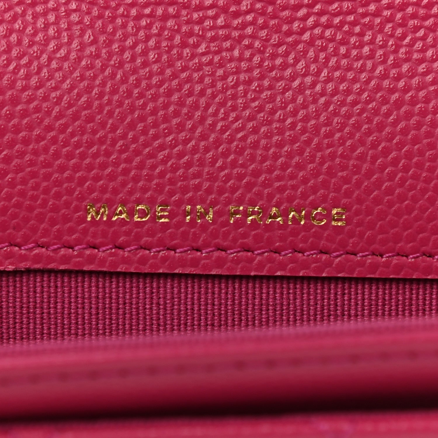 Chanel Caviar Quilted Flap Card Holder Wallet Fuchsia 7 of 9