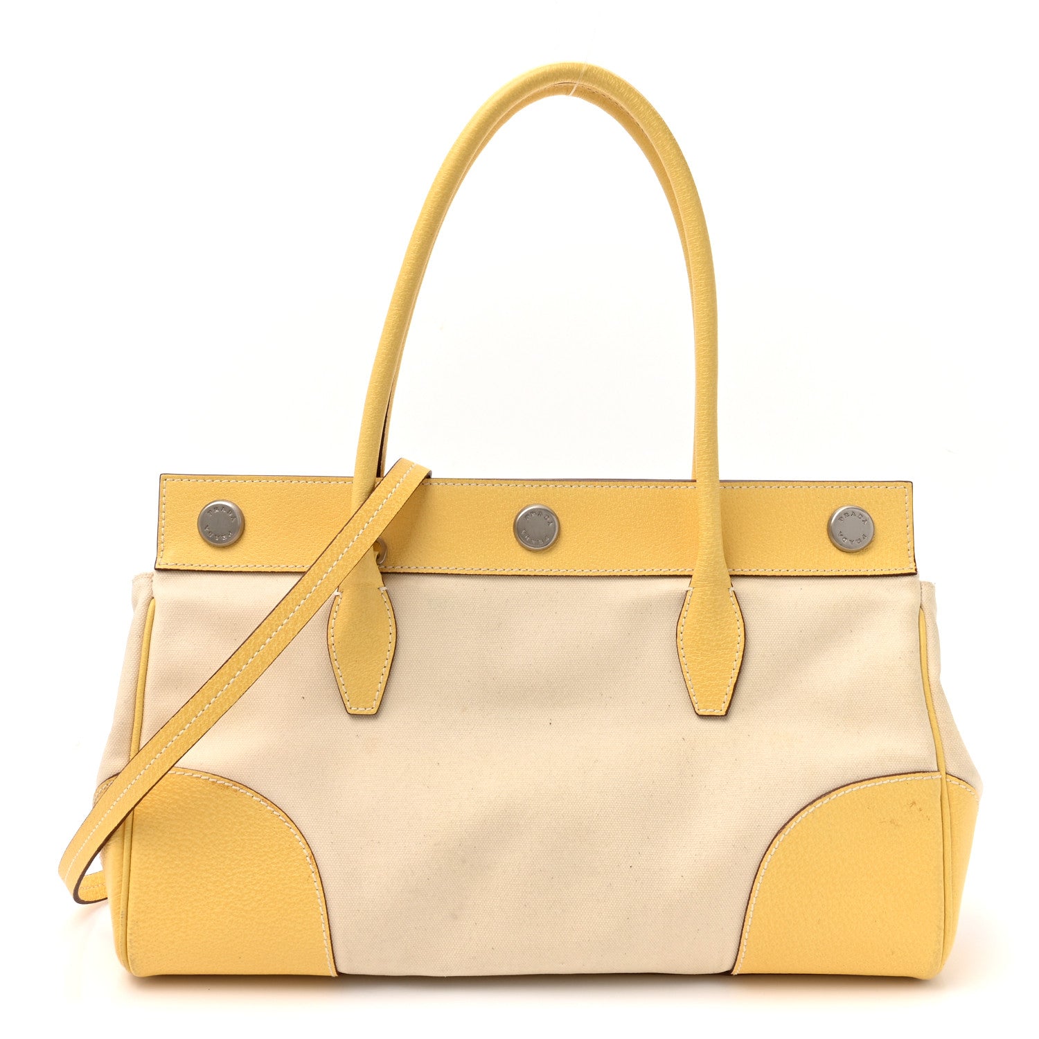 Prada Canapa Cinghiale Cuir Tote Grezzo Crema 1 of 12
