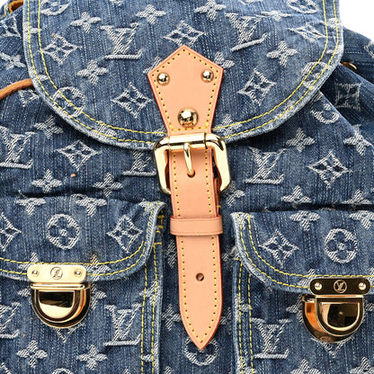 Louis Vuitton Denim Sac a Dos Backpack GM Blue 7 of 9