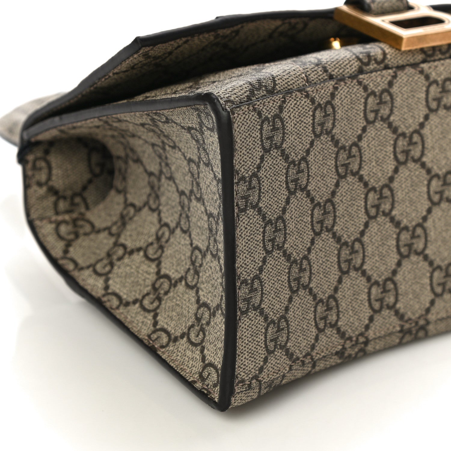 Balenciaga X GUCCI GG Supreme Monogram Small Hourglass Top Handle Bag Beige Ebony 9 of 11