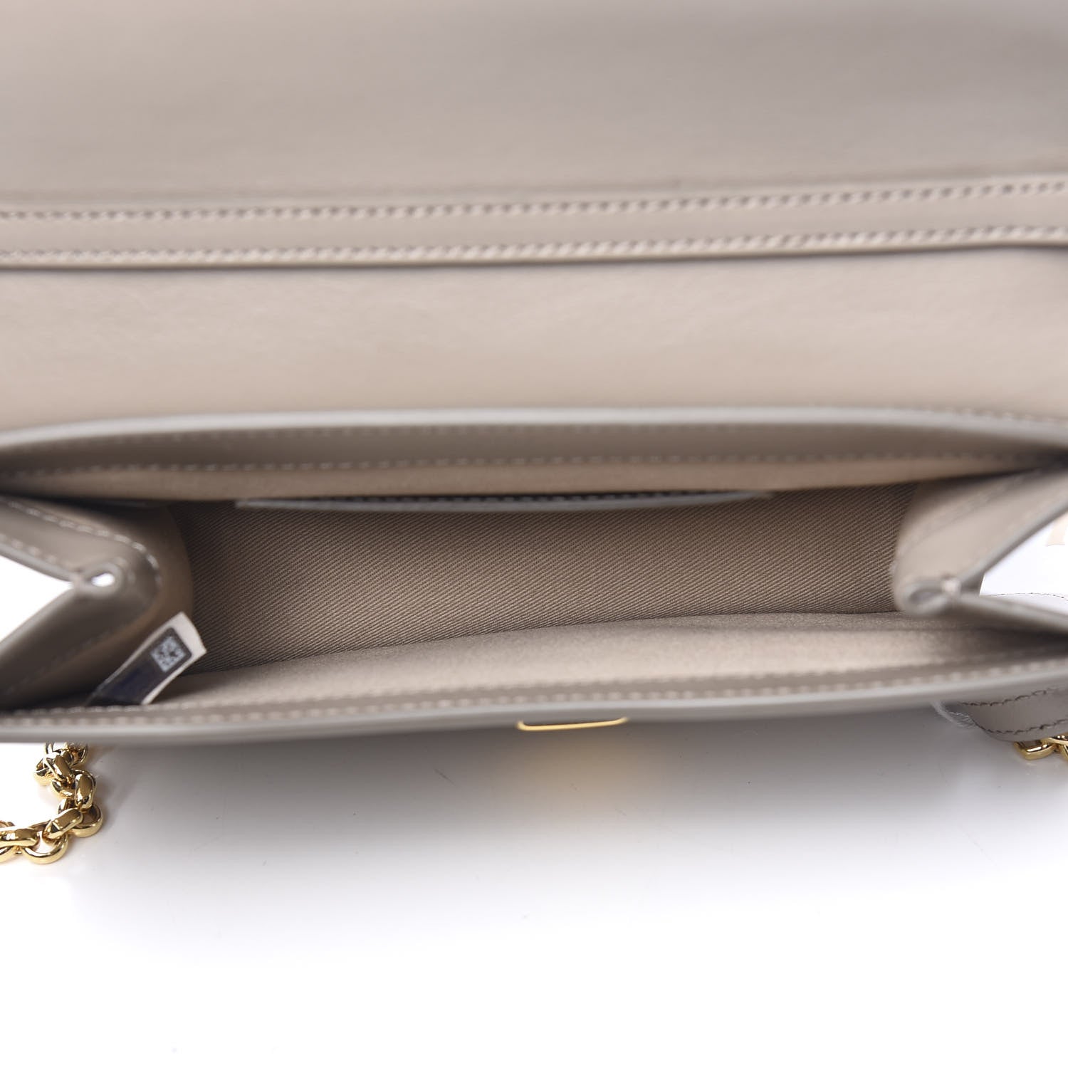 Chloe Calfskin Suede C Clutch With Chain Motty Grey 4 of 9