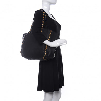 Valentino Garavani Grained Calfskin Large Studded Zodiac Tote Black 2 of 11