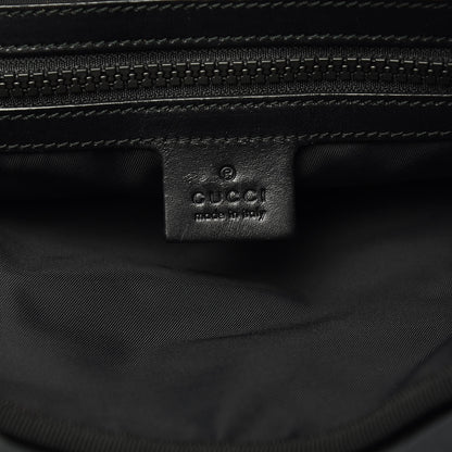 Gucci Nylon Embroidered Web Double Buckle Backpack Blue 6 of 16
