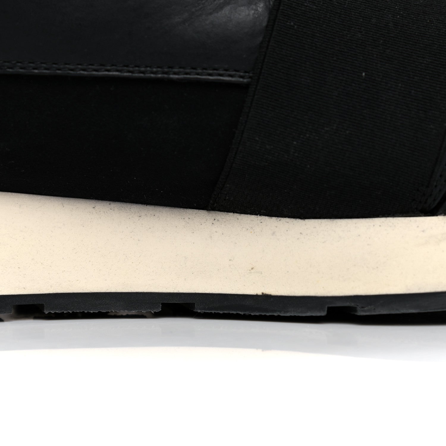 Balenciaga Mesh Calfskin Neoprene Suede Mens Race Runner Sneakers 45 Black 22 of 23