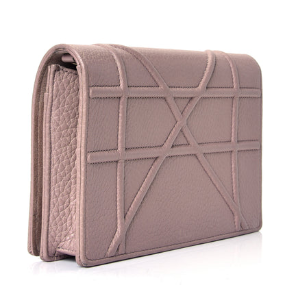 Christian Dior Grained Calfskin Diorama Wallet on Chain Pouch Nude 2 of 4