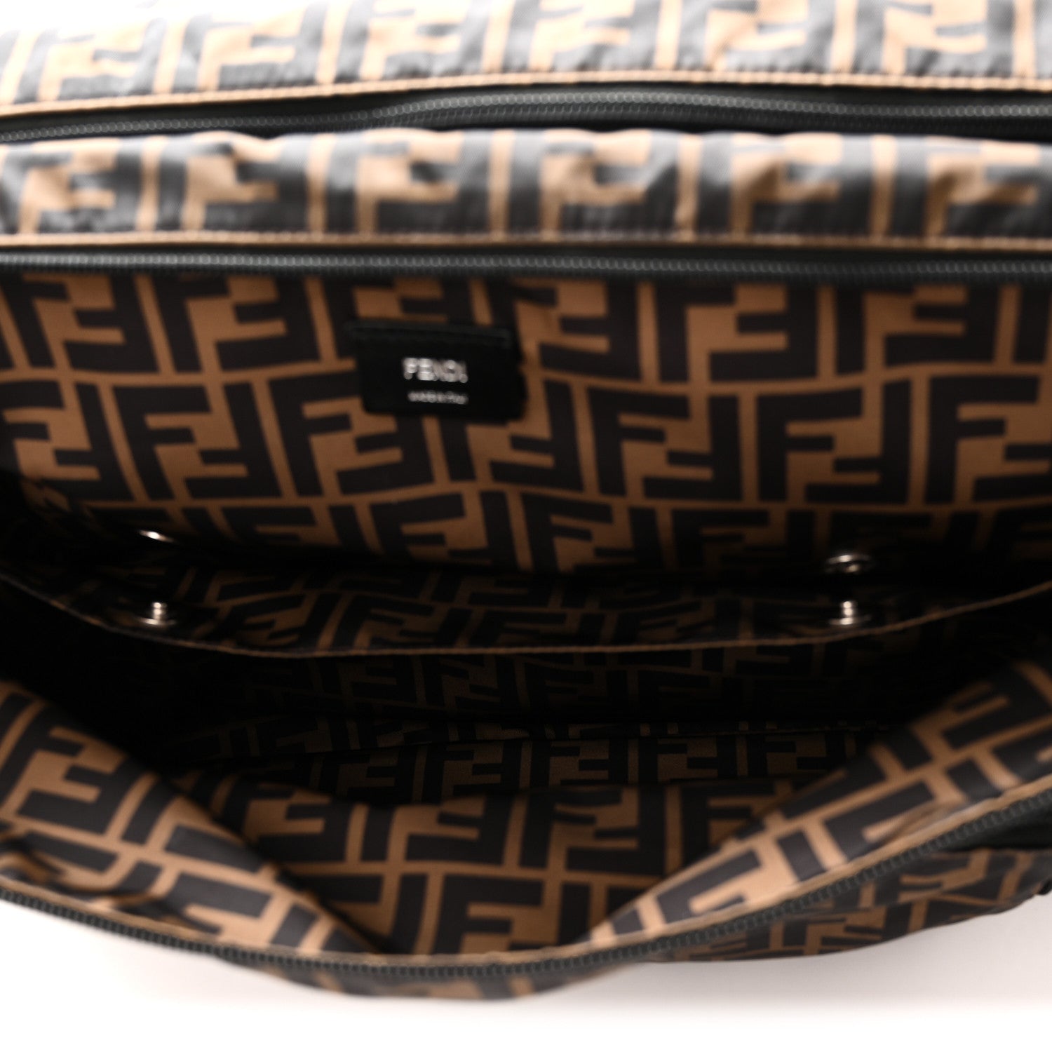 Fendi Econyl Nylon FF Changing Bag Tobacco Black 6 of 11