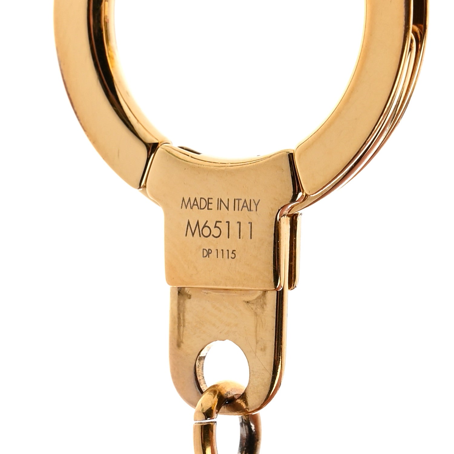 Louis Vuitton Brass Enamel Fleur De Monogram Bag Charm Chain Gold 3 of 4