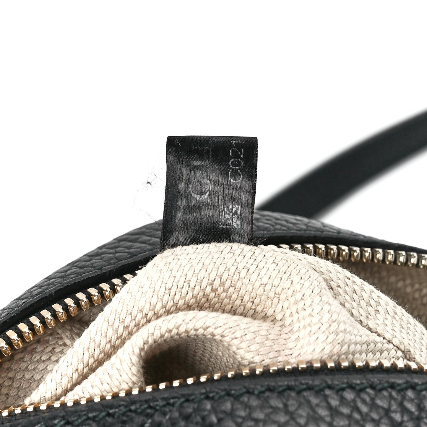 Pebbled Calfskin Small Soho Disco Bag Black