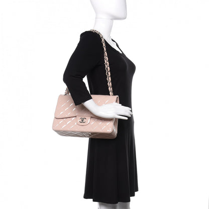 Chanel Patent Quilted Jumbo Double Flap Light Pink 2 of 11