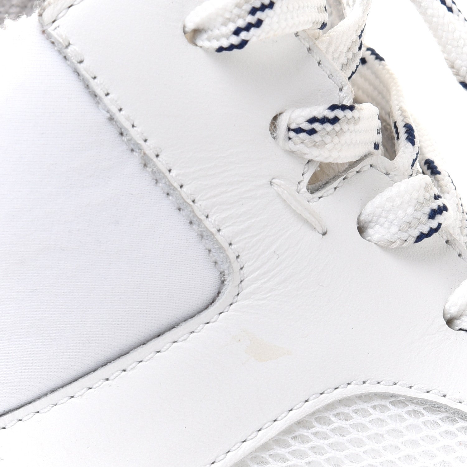 Chanel Calfskin Mesh Lycra Womens Logo High Top Sneakers 37 White 9 of 10