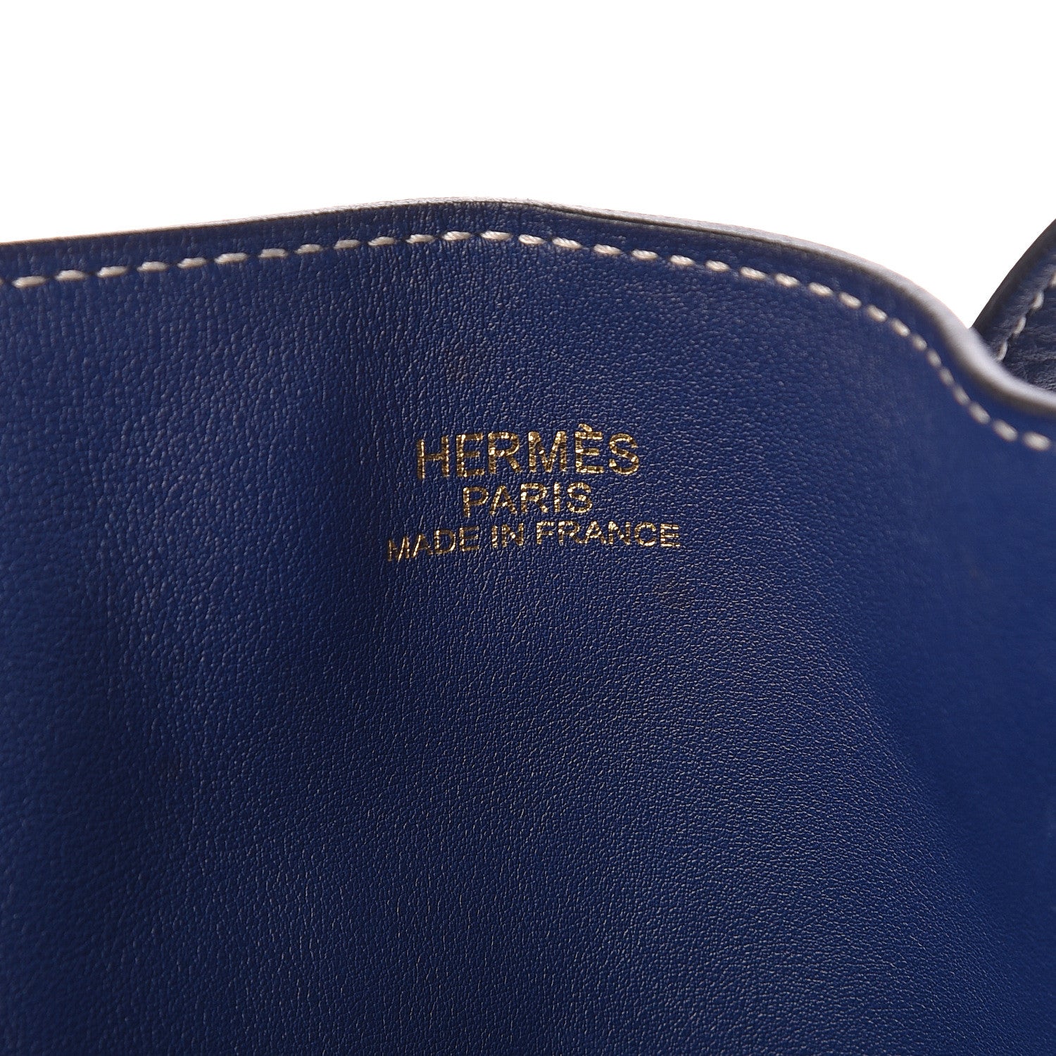 Hermes Taurillon Clemence Sikkim Double Sens 36 Reversible Tote Bleu Saphir 6 of 9