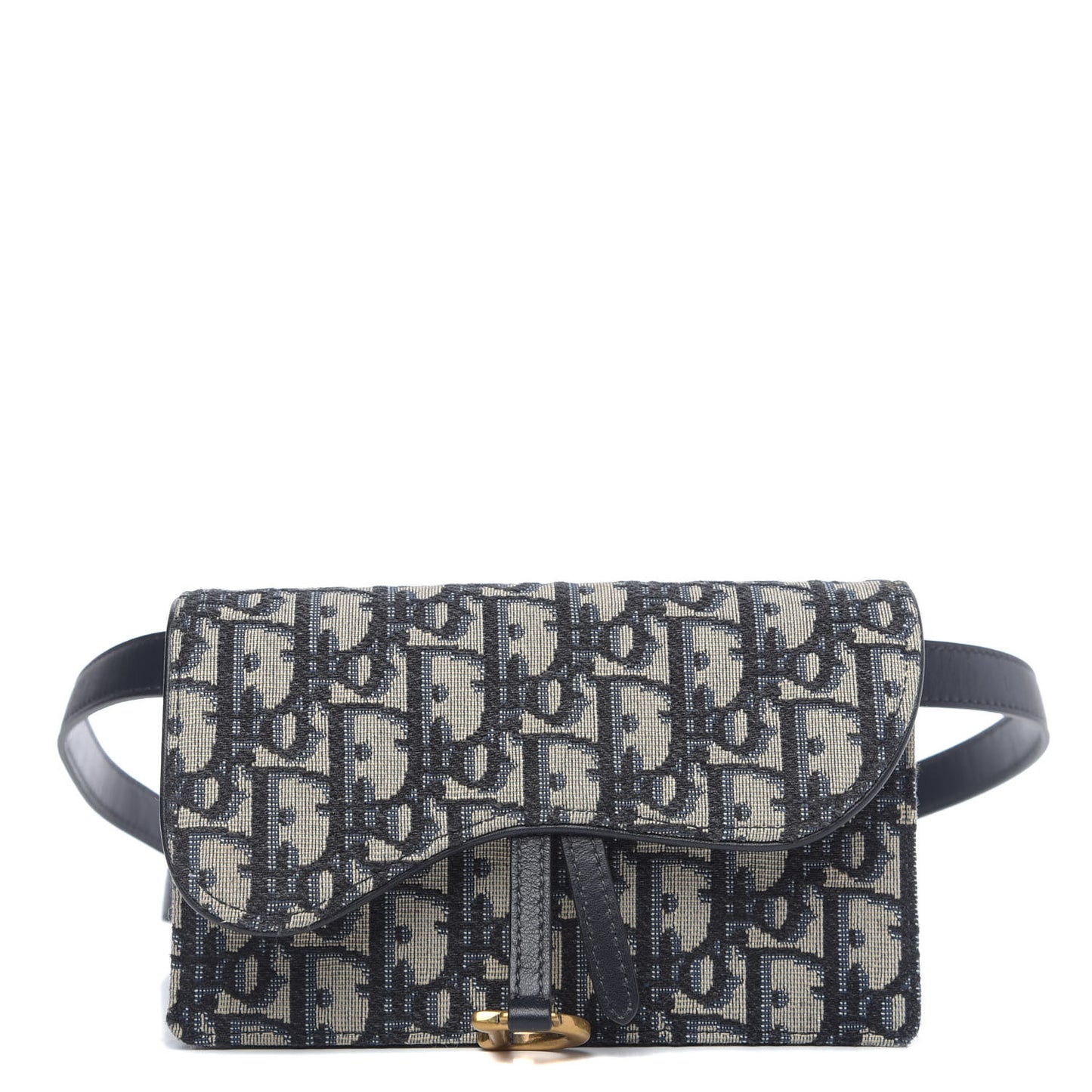 Oblique Saddle Belt Bag Blue