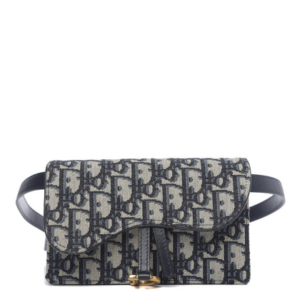 Christian Dior Oblique Saddle Belt Bag Blue 1 of 10