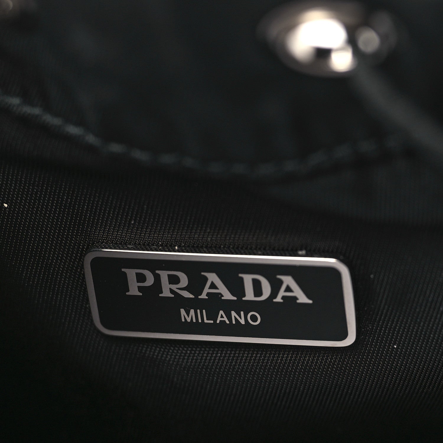 Prada Nylon Vela Drawstring Pouch Black 6 of 8