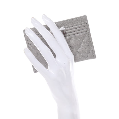 Chanel Caviar Quilted Boy Card Holder Grey 2 of 10