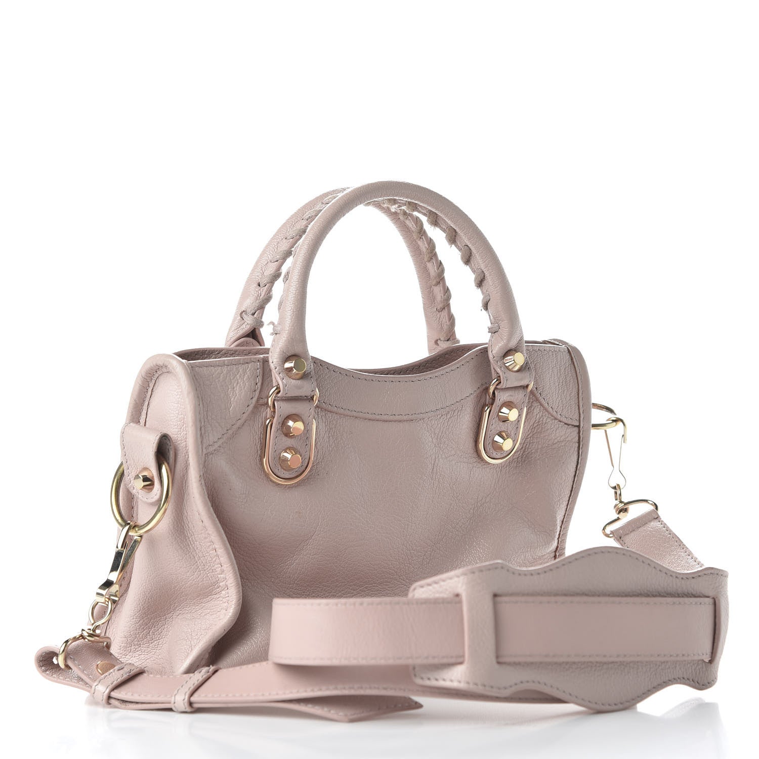 Balenciaga Chevre Gold Metallic Edge Hardware Mini City Rose Aubepine Bois de Rose 3 of 9