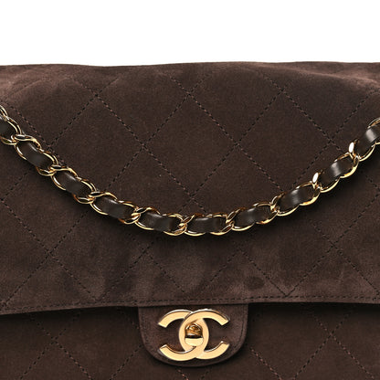 Chanel Suede Calfskin Small Souplissimo Maxi Flap Dark Brown 8 of 11