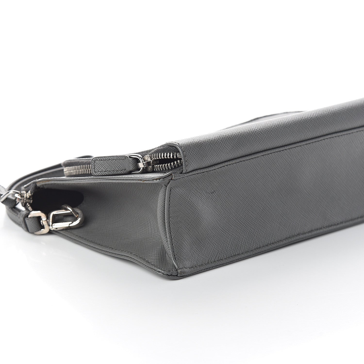 Prada Saffiano Travel Wristlet Bag Marmo 6 of 7
