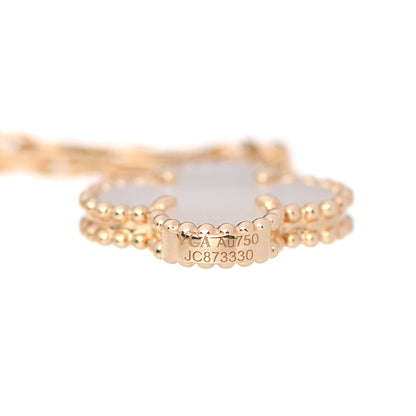 Van Cleef & Arpels 18K Yellow Gold Mother of Pearl Malachite Carnelian Tiger Eye 4 Motifs Lucky Alhambra Bracelet 4 of 6