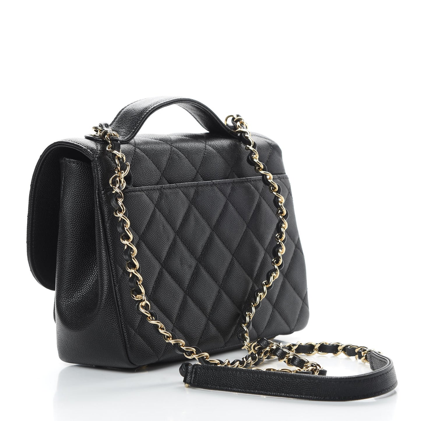 Caviar Quilted Medium Business Affinity Flap Black