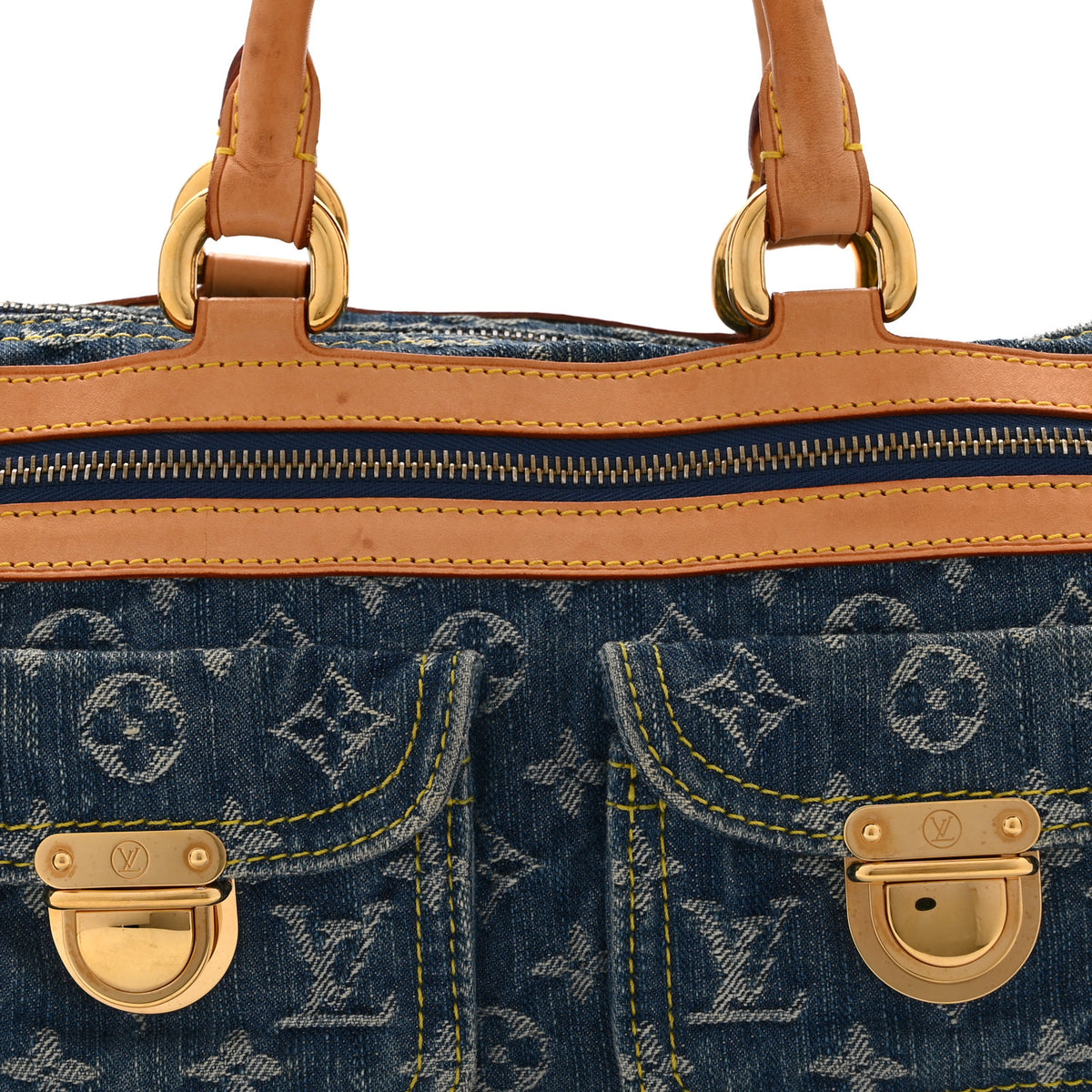 Louis Vuitton Monogram Denim Neo Speedy Blue 8 of 10