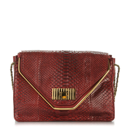 Chloe Python Sally Flap Bag Red 1 of 11