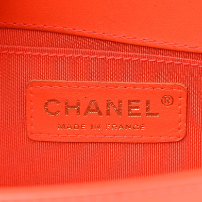 Chanel Patent Calfskin Quilted Small Boy Flap Orange 6 of 25