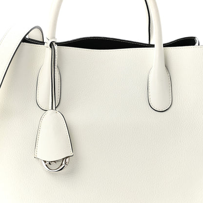 Christian Dior Supple Grained Calfskin Large Open Bar Tote White 8 of 13