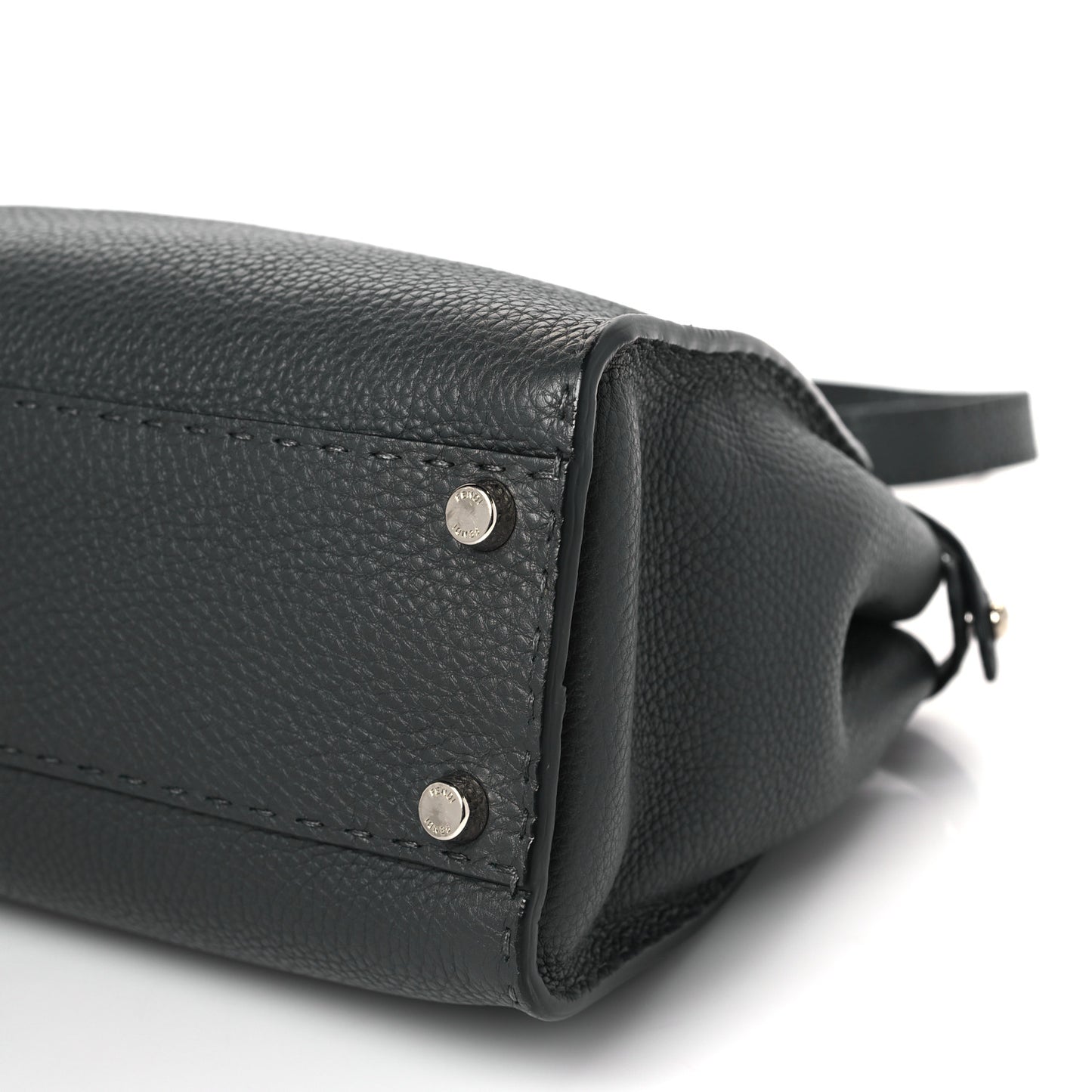 Cuoio Romano Selleria Bi-Color Medium Peekaboo Iconic Satchel Asfalto Latte