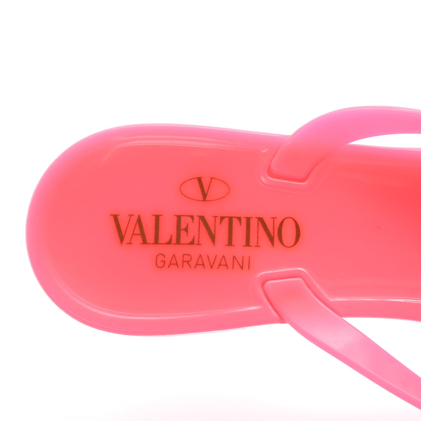 PVC Jelly Bow Thong Sandals 38 Fuxia Fluo