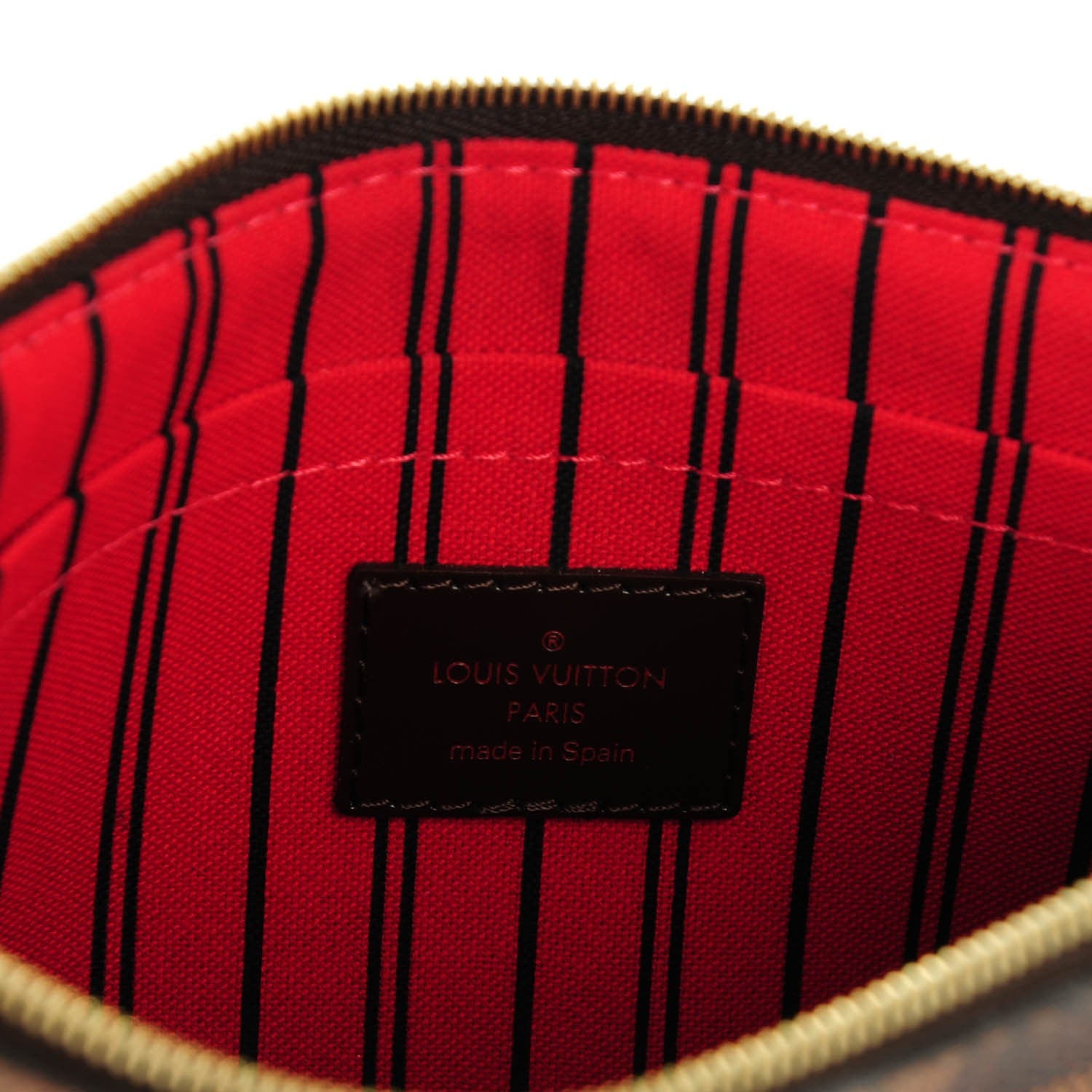 Louis Vuitton Damier Ebene Neverfull MM GM Pochette 6 of 7