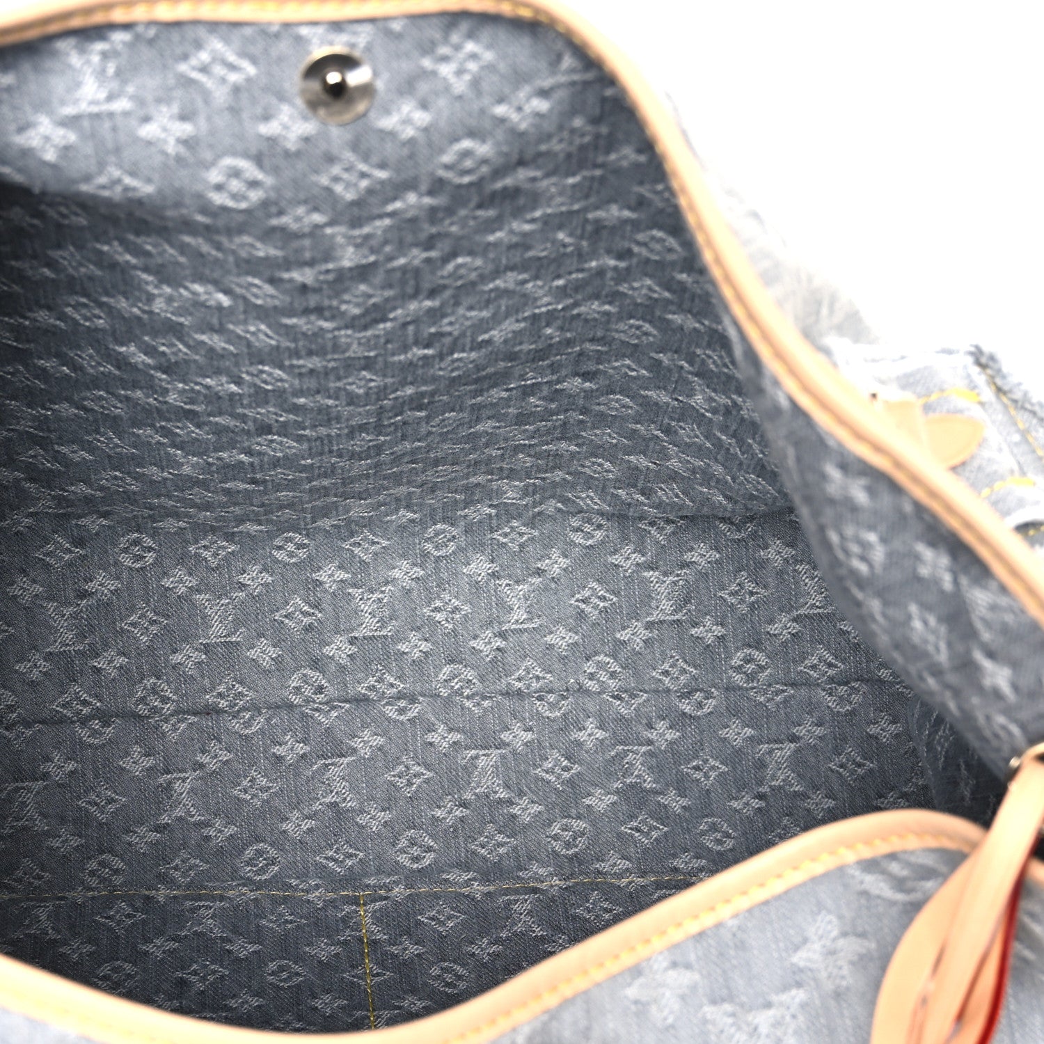 Louis Vuitton Monogram Denim CarryAll MM Washed Grey 6 of 12