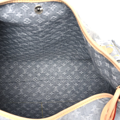 Louis Vuitton Monogram Denim CarryAll MM Washed Grey 6 of 12