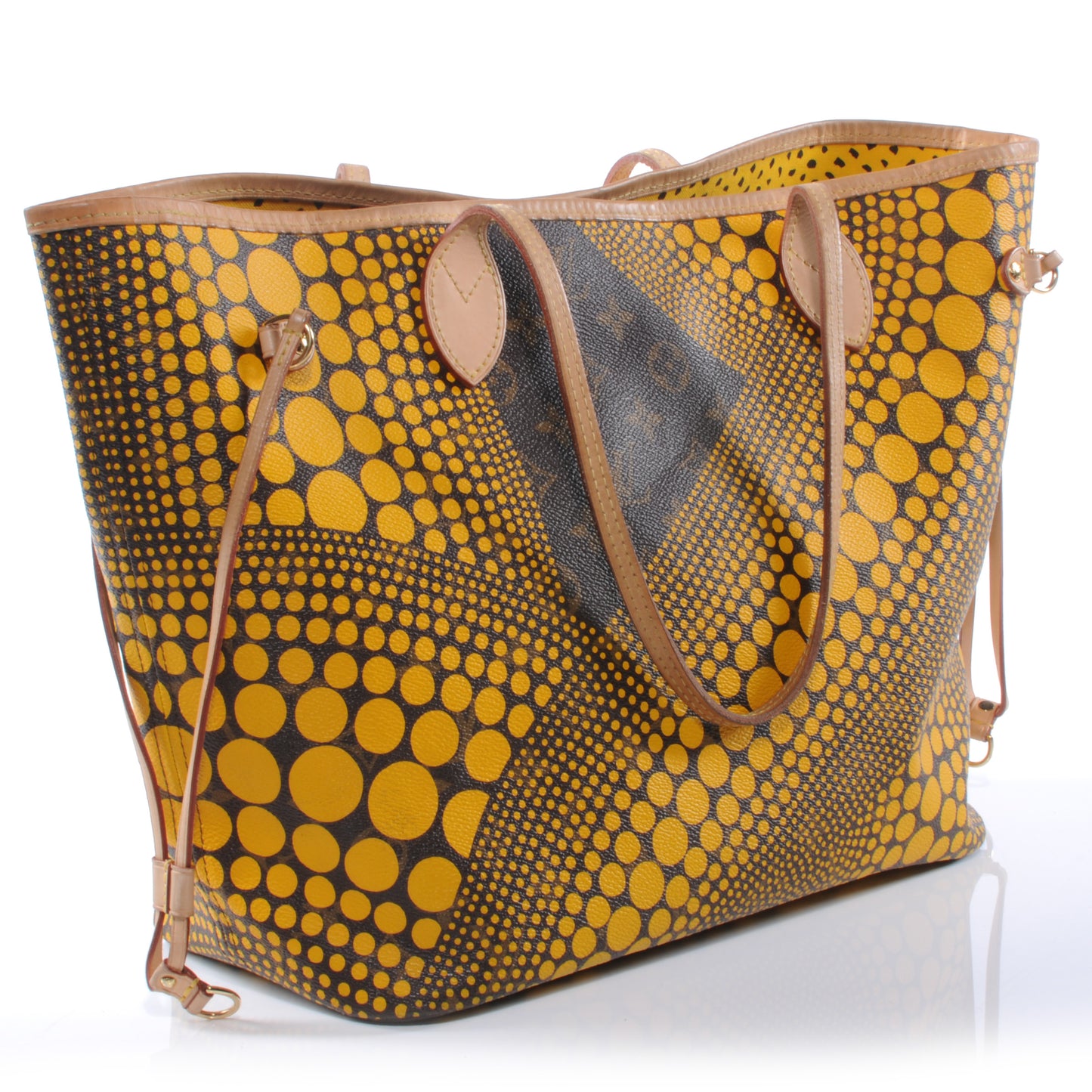 Monogram Kusama Waves Neverfull MM Yellow