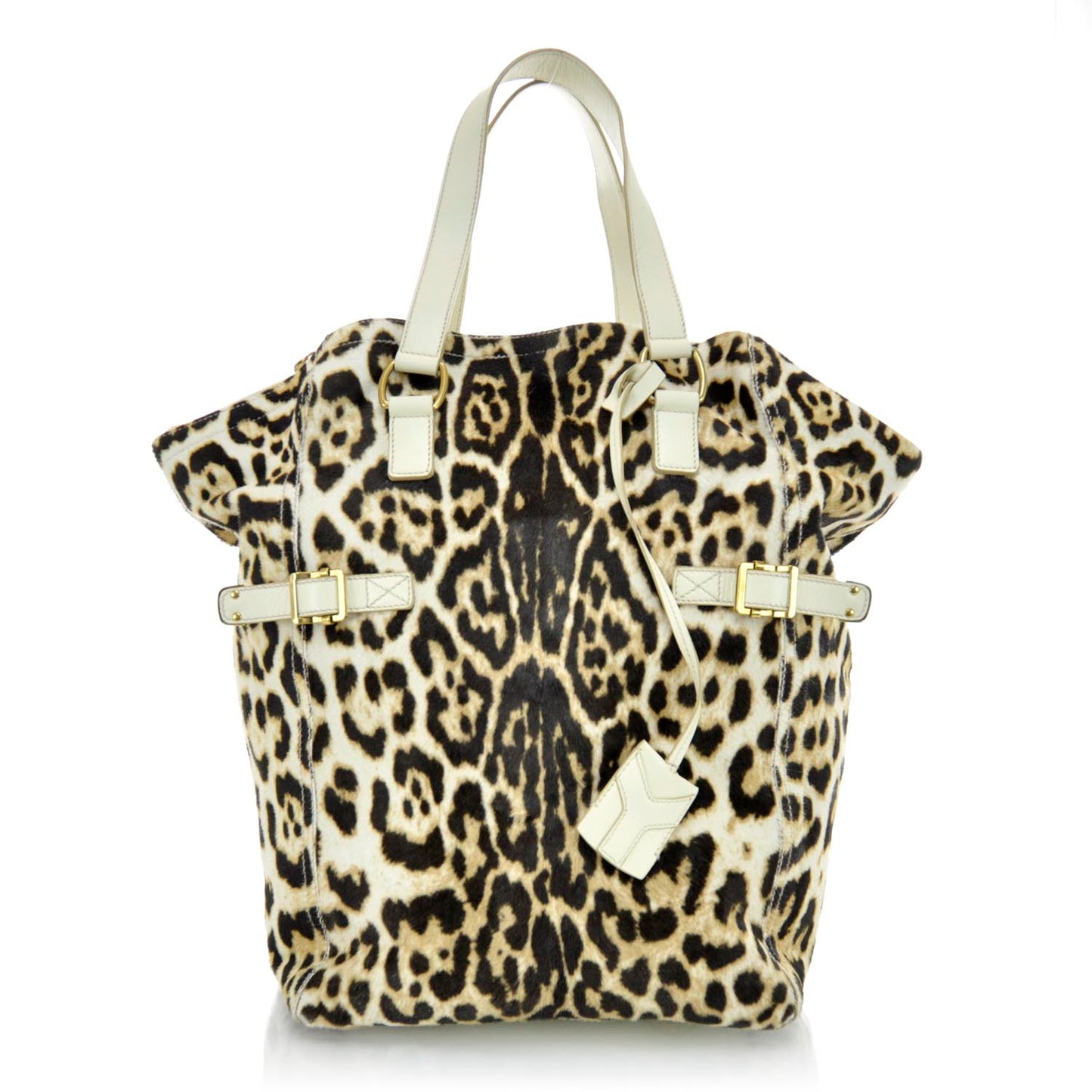 Leopard Print Pony Hair Large Downtown Tote
