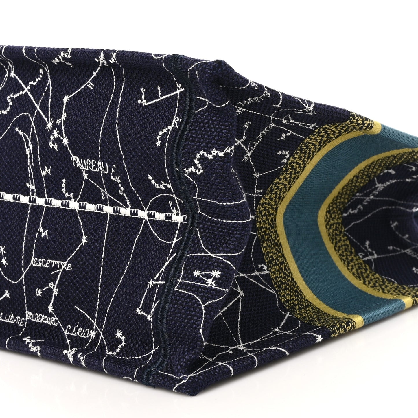 Canvas Embroidered Medium Zodiac Book Tote Blue Multicolor