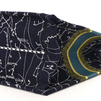 Christian Dior Canvas Embroidered Medium Zodiac Book Tote Blue Multicolor 10 of 10