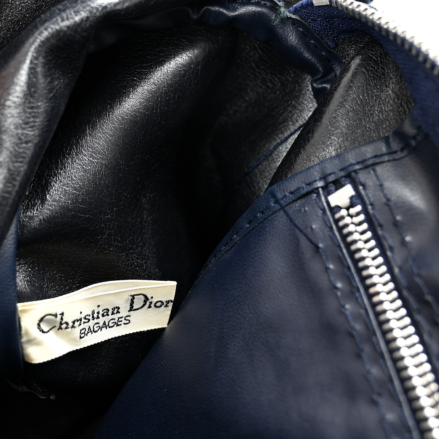 Christian Dior Monogram Boston Navy Blue 7 of 10