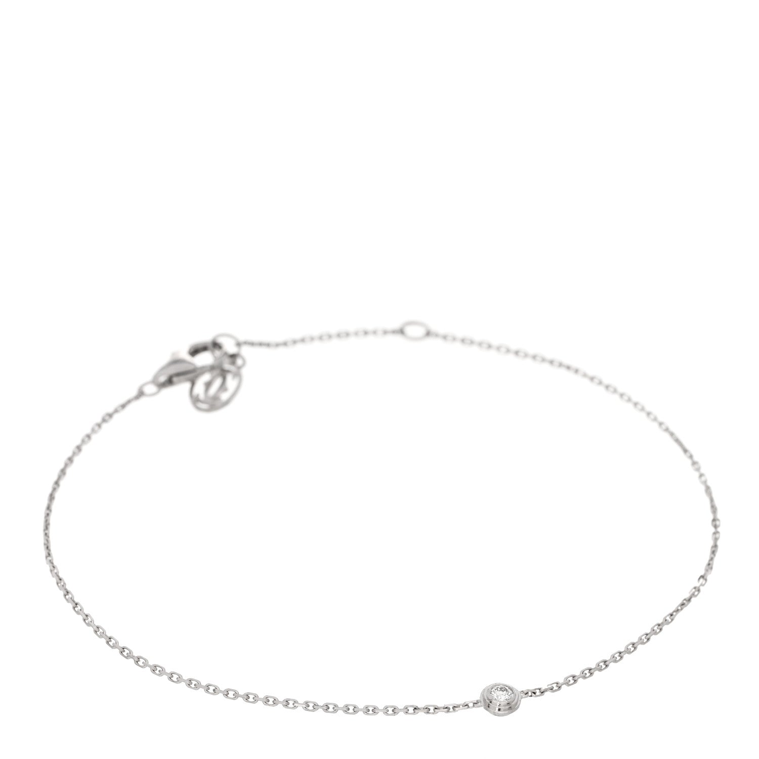 Cartier 18K White Gold Diamond XS D'Amour Bracelet 1 of 4