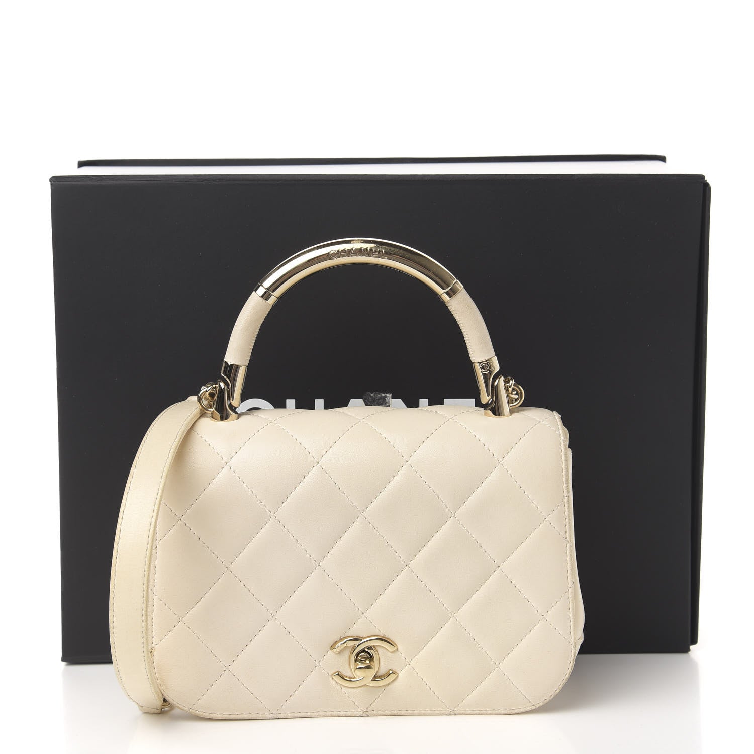 Chanel Lambskin Mini Carry Chic Flap White 11 of 11