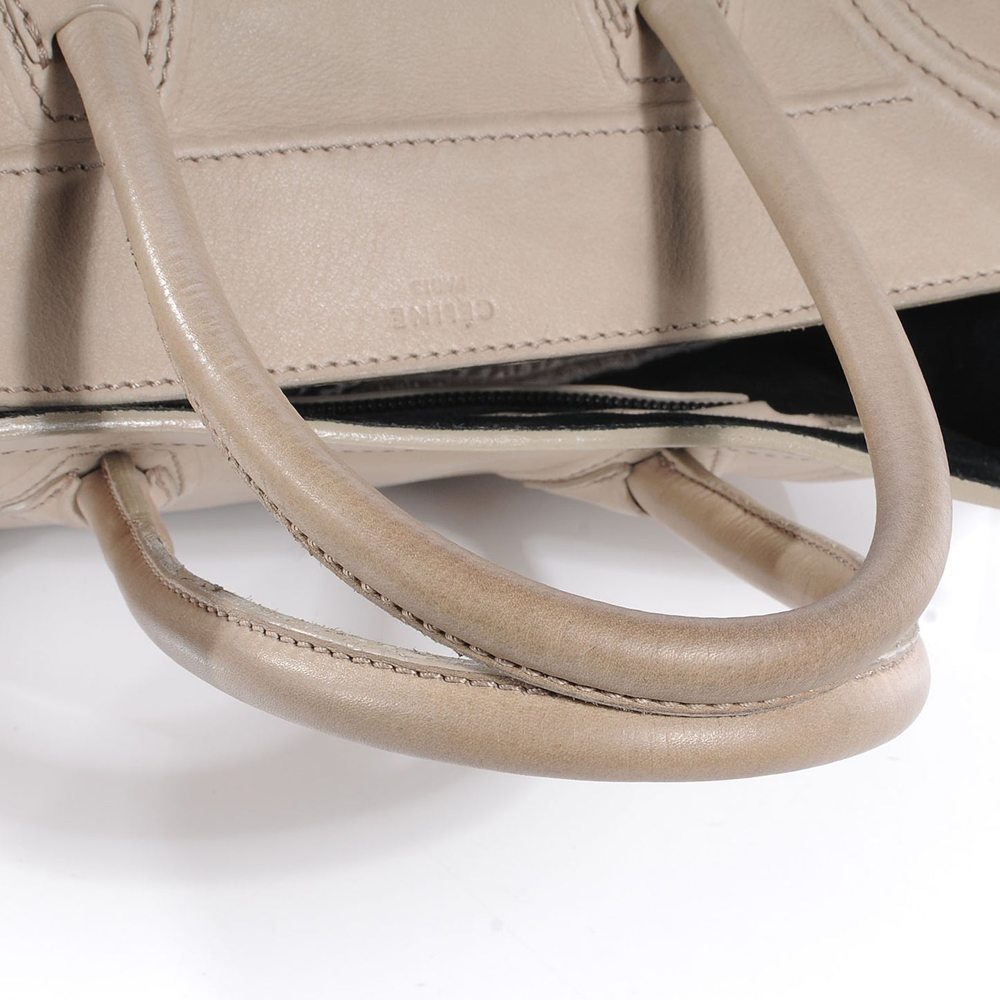 Smooth Calfskin Medium Phantom Luggage Bag Taupe