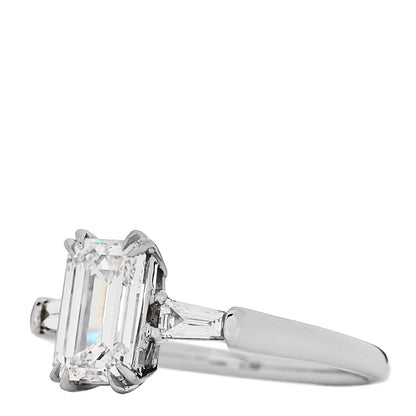 Parker & West by FASHIONPHILE Platinum Diamond 1.157ct Emerald Cut Tapered Baguette Engagement Ring  50 5.25 3 of 10