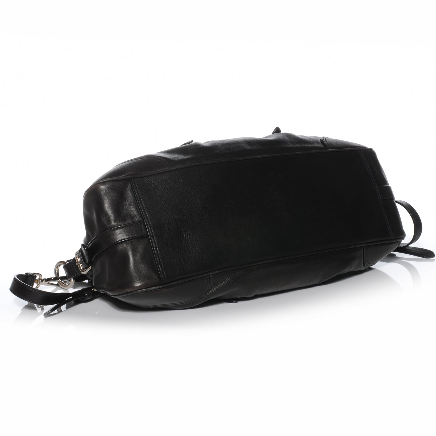 Vitello Soft Shopping Satchel Black