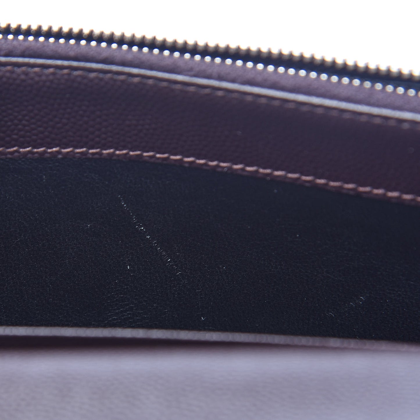 Grain De Poudre Matelasse Chevron Monogram Envelope Chain Wallet Dark Brown