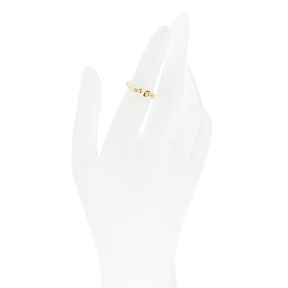 Tiffany 18K Yellow Gold Diamond Elsa Peretti Bean Ring 49 5 2 of 4