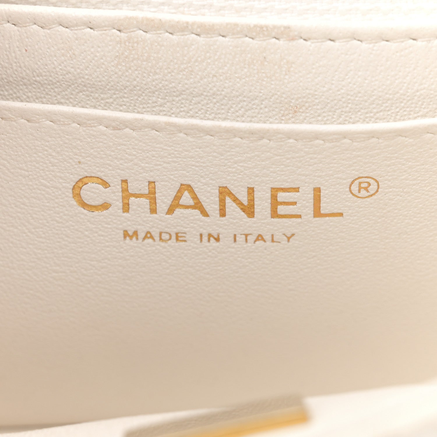 Chanel Lambskin Quilted Mini Rectangular Flap White 6 of 14