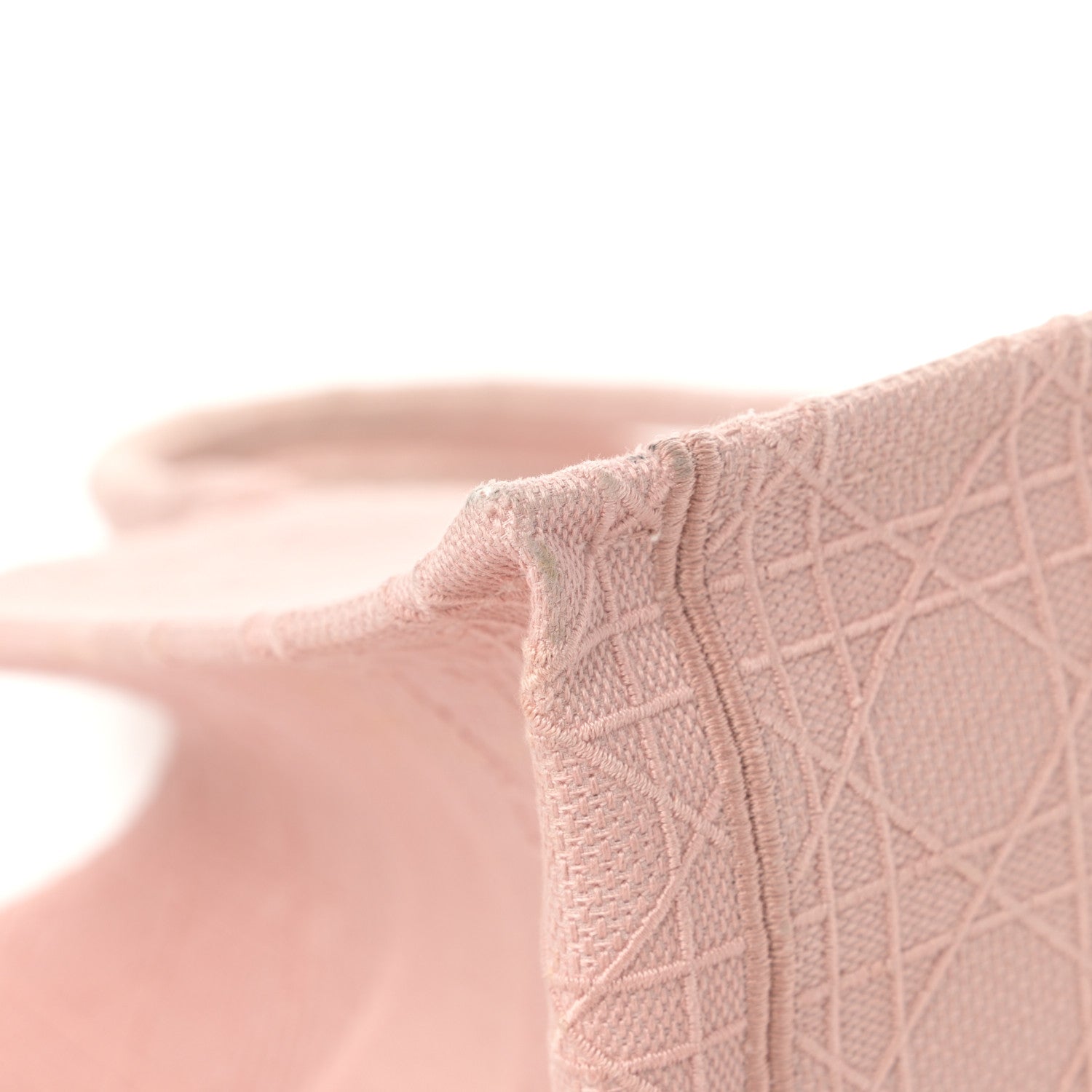 Christian Dior Canvas Embroidered Cannage Medium Book Tote Bois De Rose 9 of 16