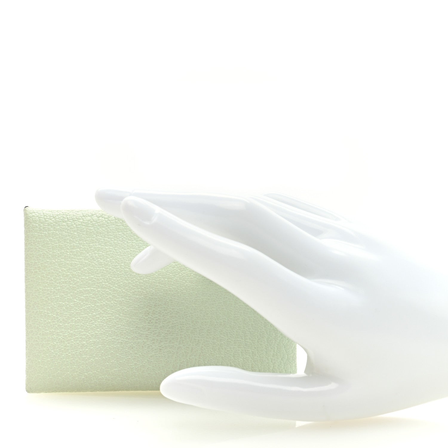 Hermes Chevre Mysore Verso Calvi Card Case Vert Fizz Bleu Zephyr 2 of 6