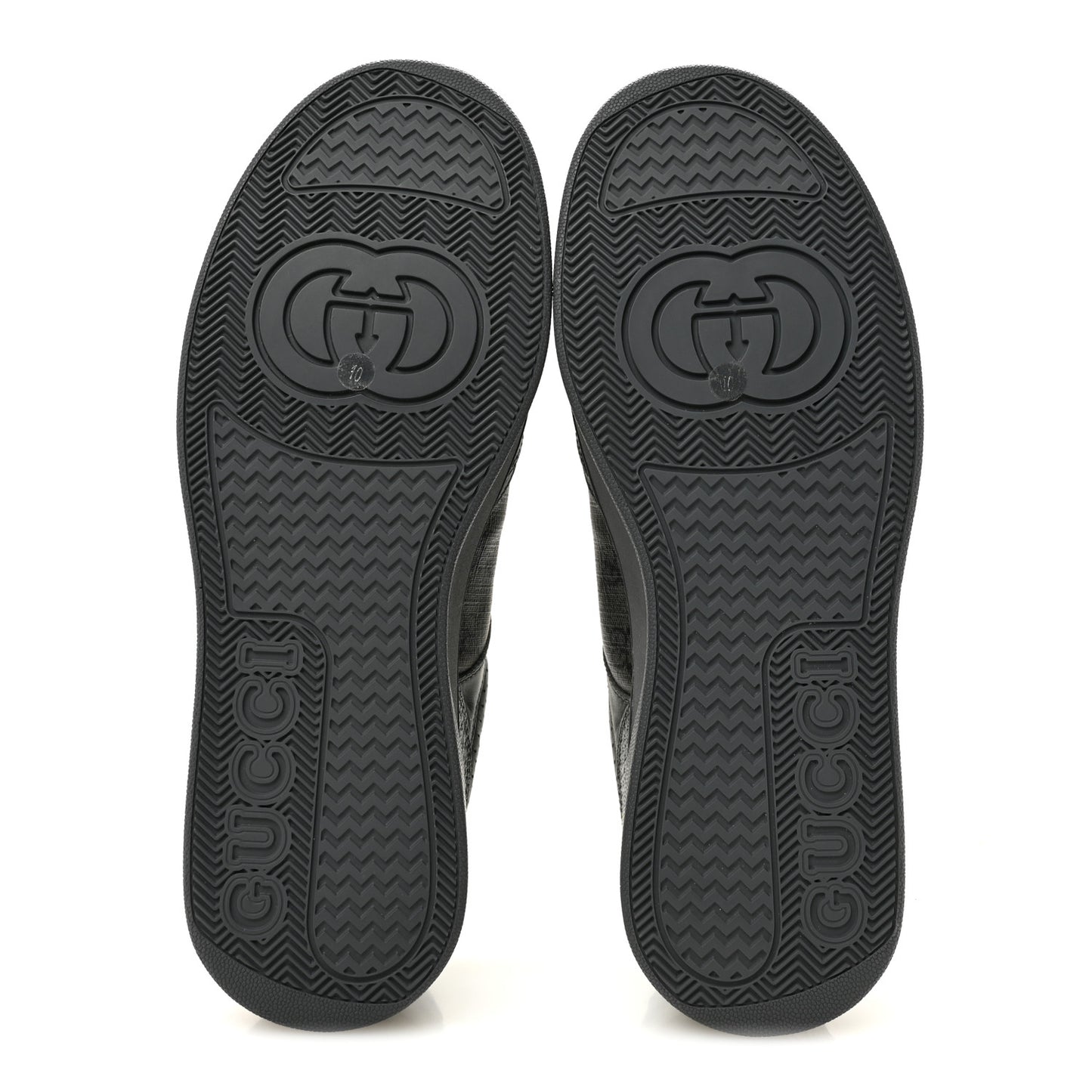 Textured Dollar Calfskin GG Supreme Monogram Mens Chunky Sneakers 10 Graphite Grey Black Grey