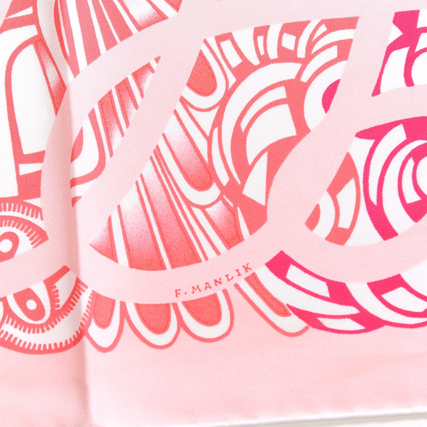 Silk Reverie Solitaire Scarf 90 Rose Pale Bleu Fuchsia